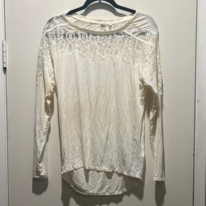 Guess Elegant Cream Lace Women Top